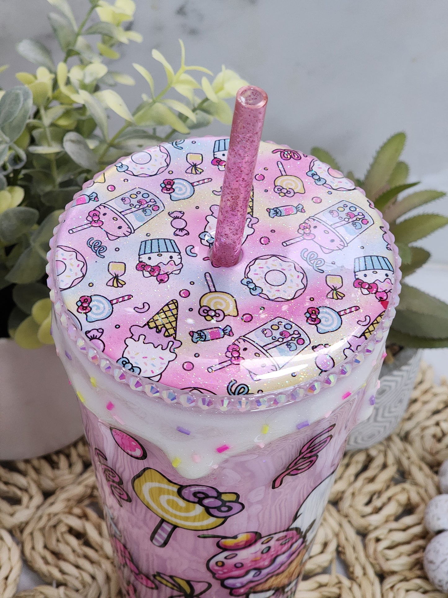 KITTY ICECREAM SNOWGLOBE TUMBLER